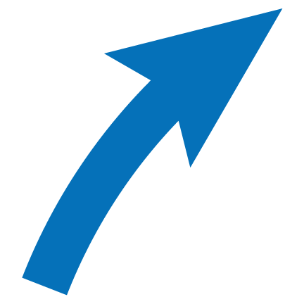 arrow circling up to right