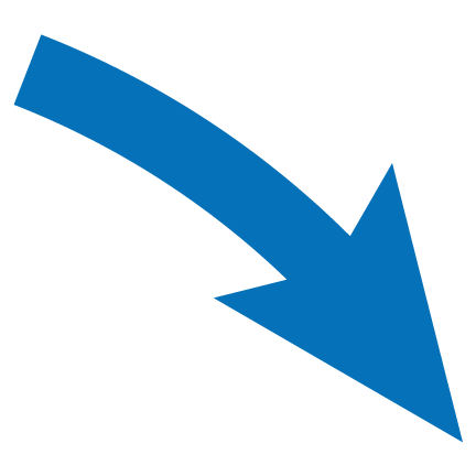 arrow circling down to right